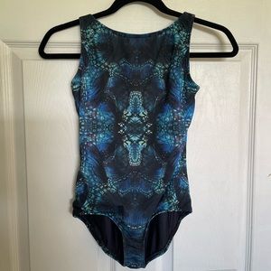 HAILEY DANCEWEAR KALEIDOSCOPE ‘FLIGHT’ BOAT NECK LEOTARD